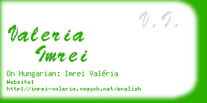 valeria imrei business card